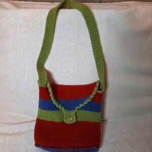 Hand Felted Shoulder Open Handbag